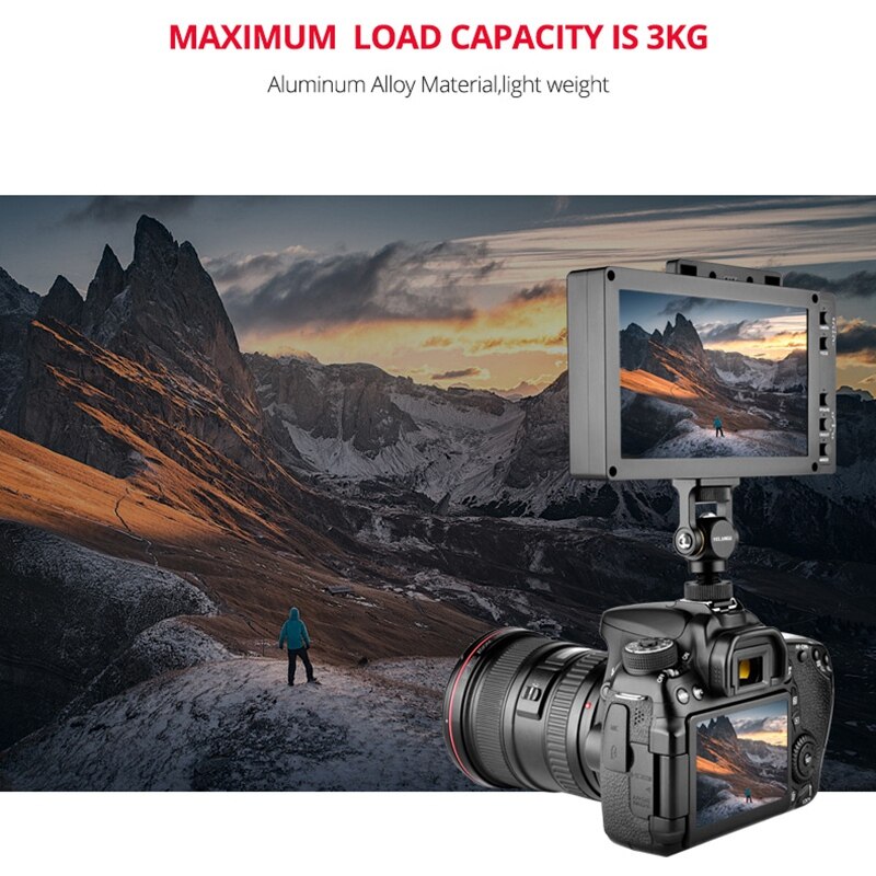 Yelangu Monitor Bracket Stand 360 Graden Roterende Monitor Mount Houder Met Koud Schoen Voor Dslr Camera Gimbal Mount