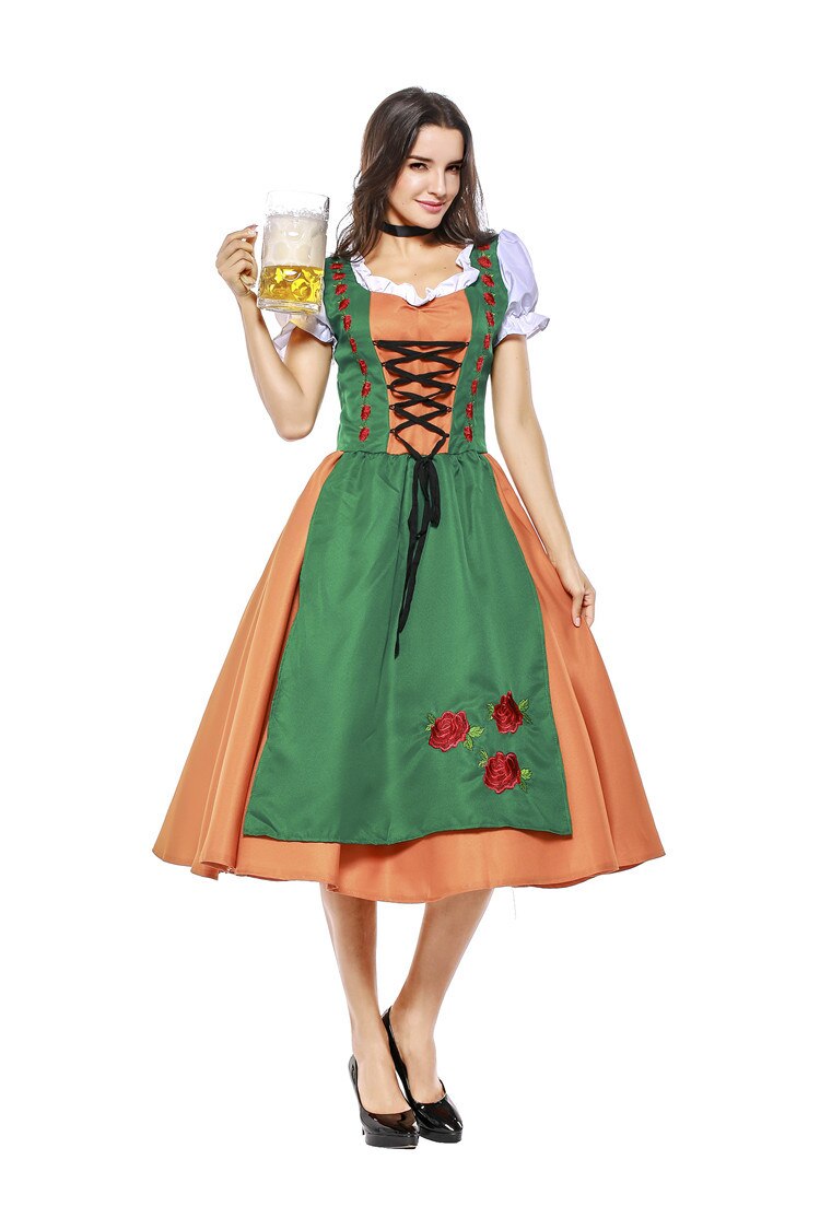 Men Women German Oktoberfest Costume Bavarian Traditional Beer Costume Bar Waiter Clothes