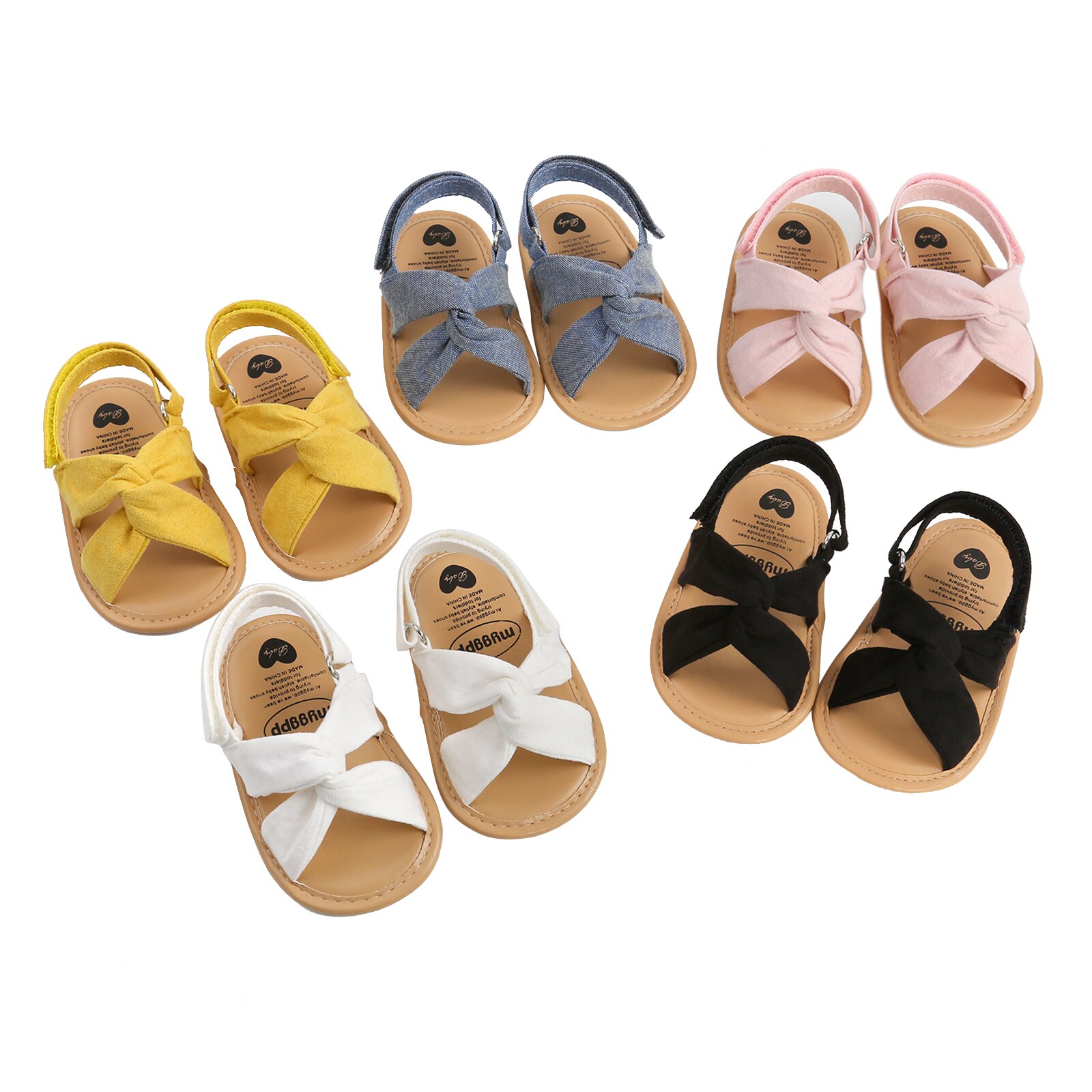 Ademende Zomer Baby Meisjes Sandalen, Peuters Eenvoudige Stijl Effen Kleur Zachte Zool Schoenen Outdoor Indoor Prewalker