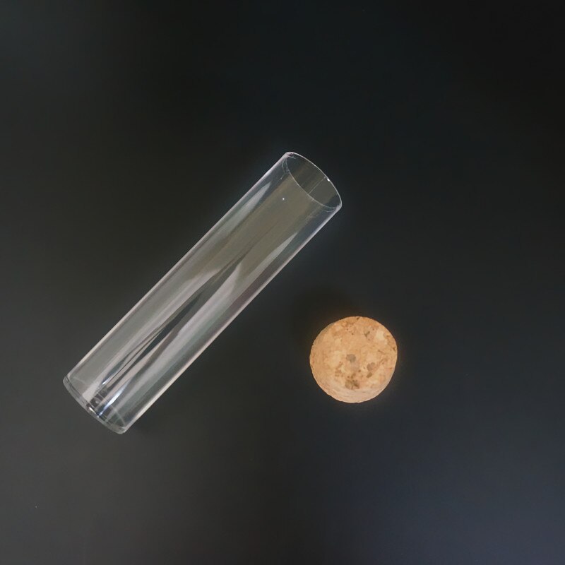 10 Stks/pak 25X95Mm Vlakke Bodem Clear Plastic Reageerbuis Ttransparent Test-Tube Thee Verpakking Buis Met kurk