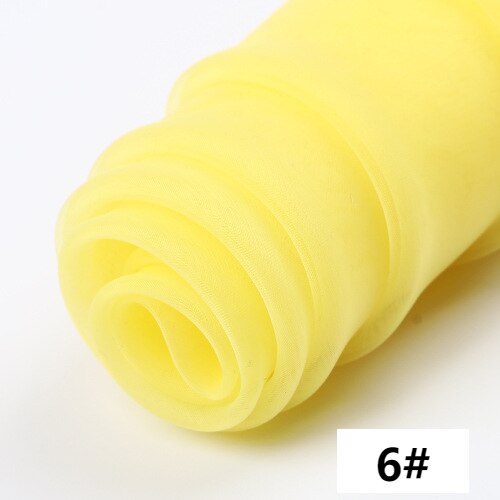 Tela de Organza de tul para costura de vestidos, faldas de tutú, boda, velos, cortinas, color negro, blanco, azul, rojo, por metro, 3M/5M/10M: 150cmx5M / 6