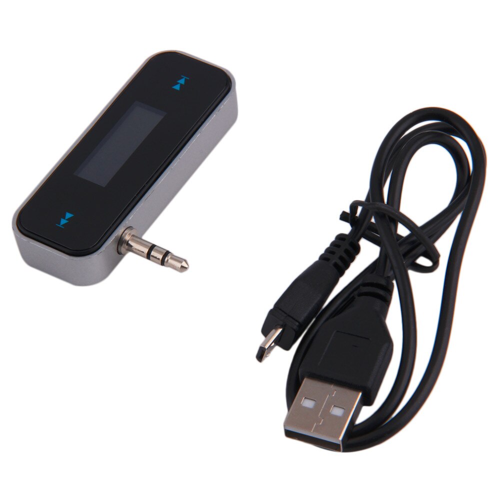 Universal de 3,5mm inalámbrico Mini coche FM Transmisor de música FM USB con Cable USB para iPod/iPad/iPhone 4 4S 5 5S 6 6S para Samsung