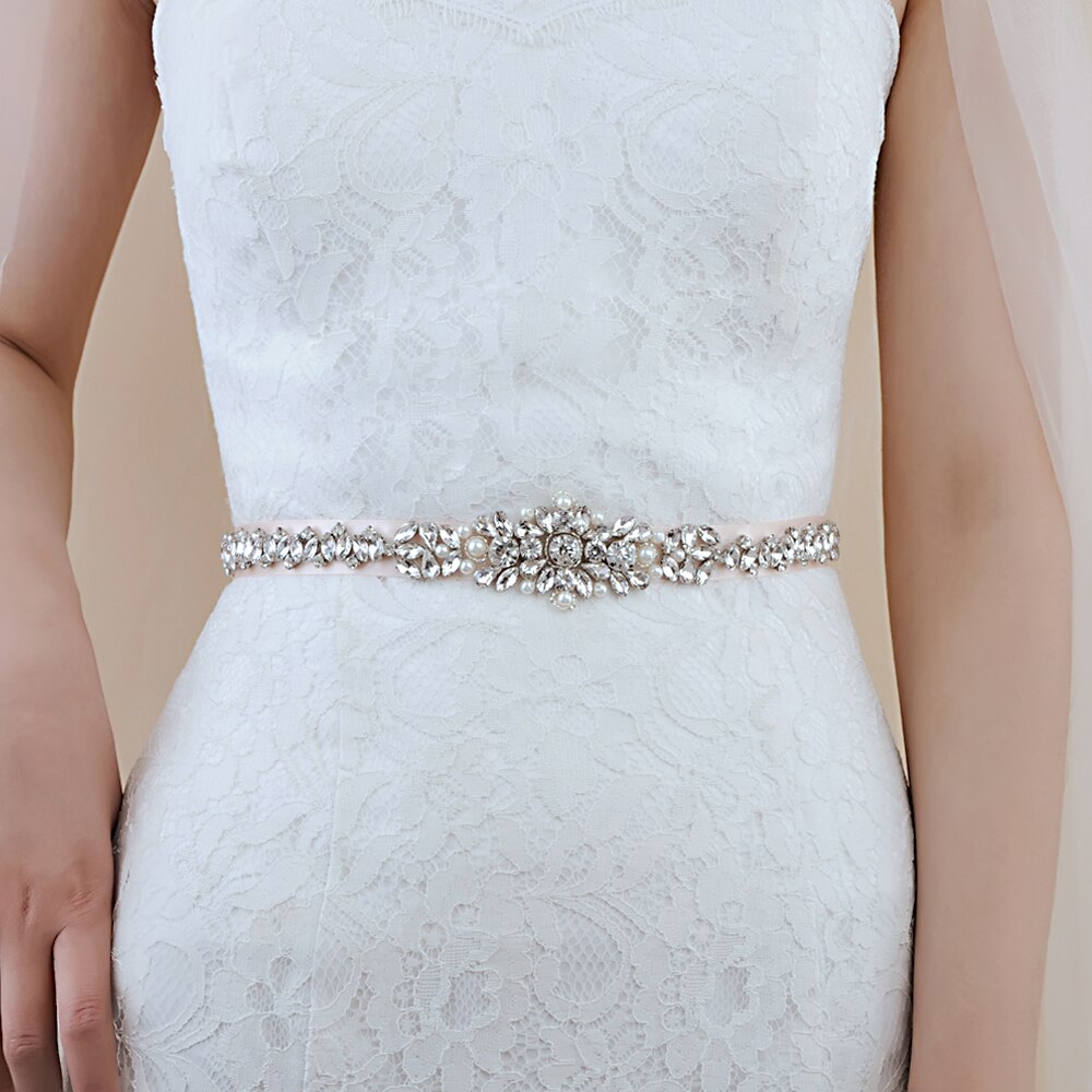 Trixy  s350 luxe bruidsgordel met strass steentjes, kristallinten, bruidsgordels, bruidsmeisjesjurken, accessoires