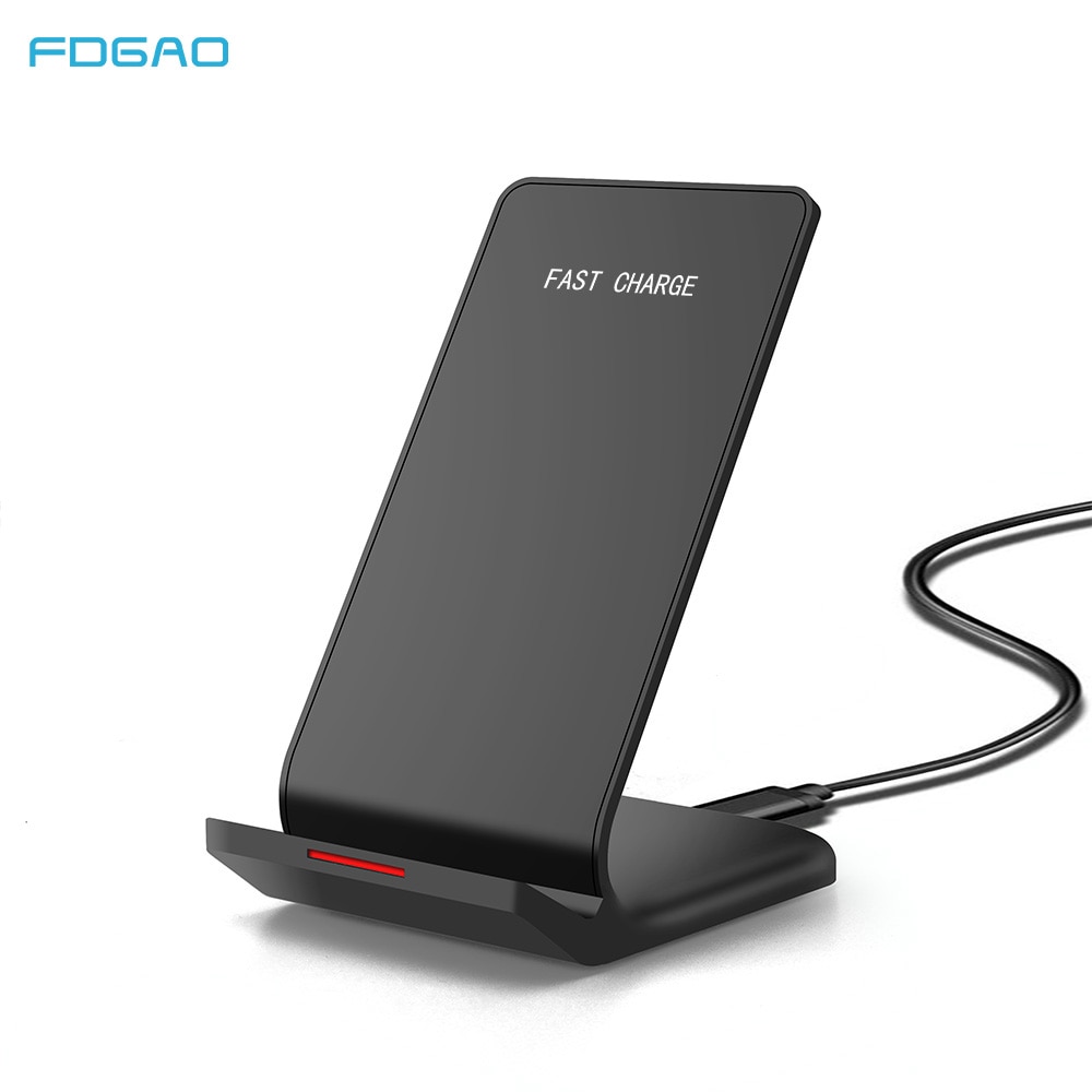 FDGAO 10W Qi Wireless Charger For iPhone 11 Pro X XS Max XR 8 Quick Charger Fast Charging Stand For Samsung S20 S10 S9 Note 10 9