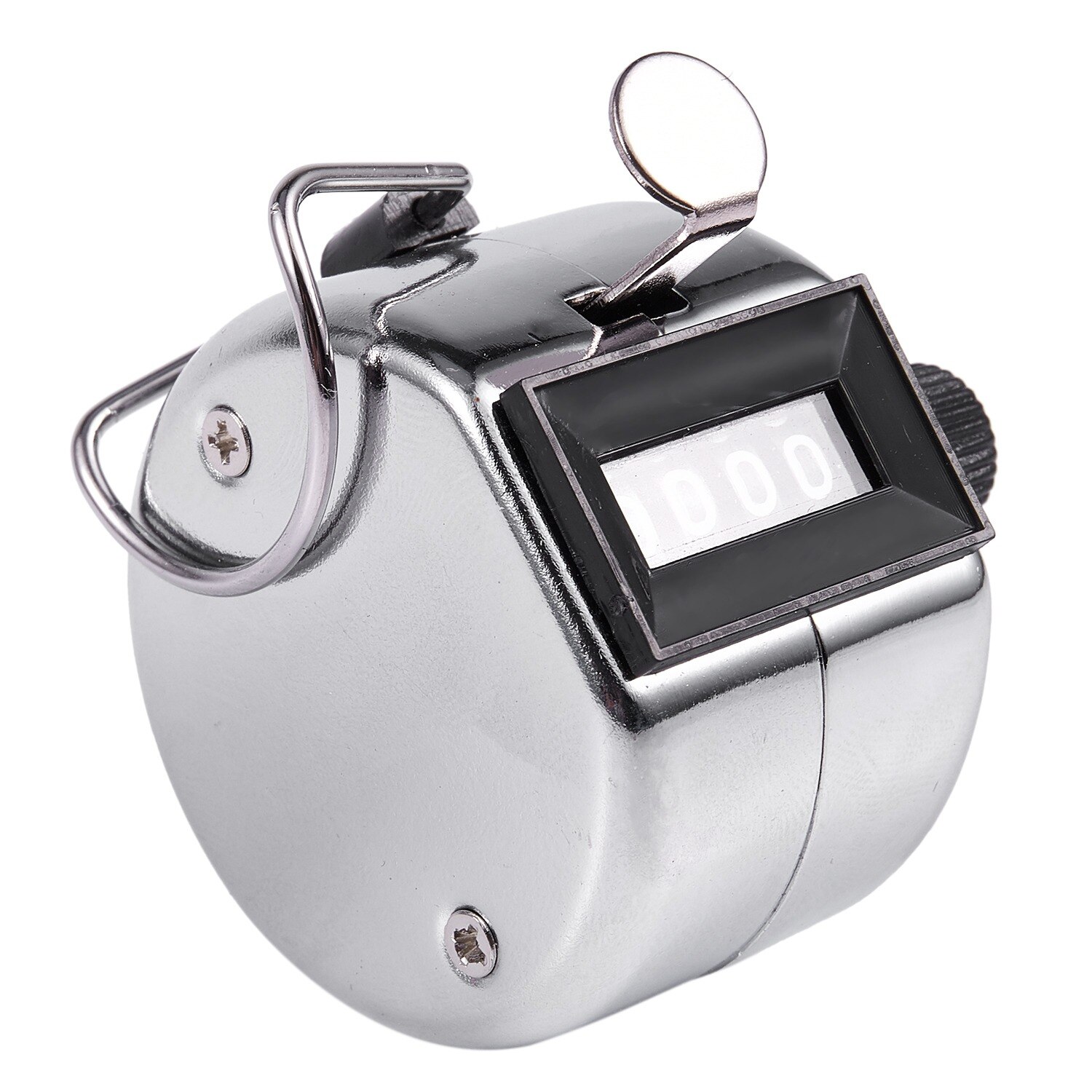 -4 Digit Number Clicker Golf Hand Tally Click Counter Silver