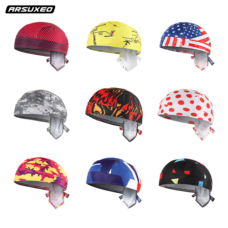 ARSUEXO multicolores Ciclismo gorra verano transpirable Bandana Ciclismo al aire libre deporte bicicleta Bandana hombres secado rápido cabeza bufanda