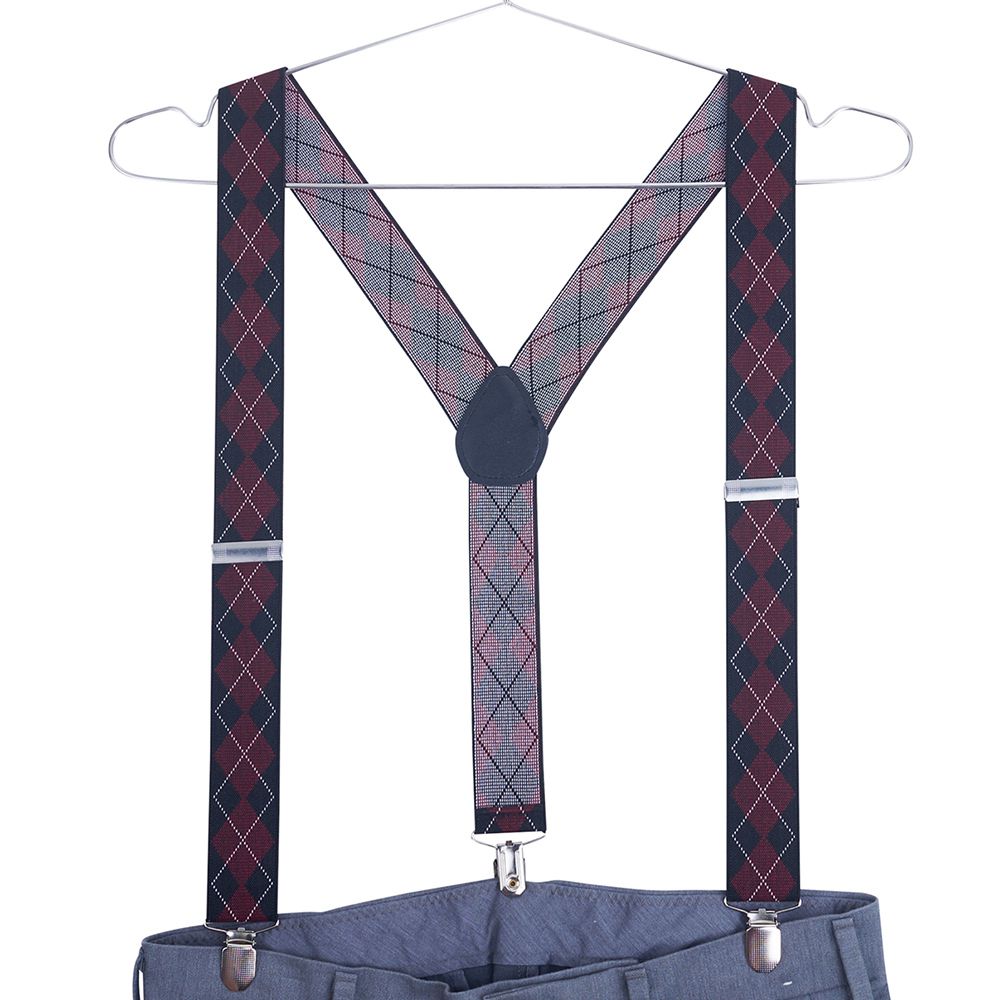 Yienws Suspensorio Heren Bretels Y-back 3 Clip Jacquard Bretels Mannelijke Knop Broek Bretels Breed 3.5*105 cm tirantes YiA107: 5