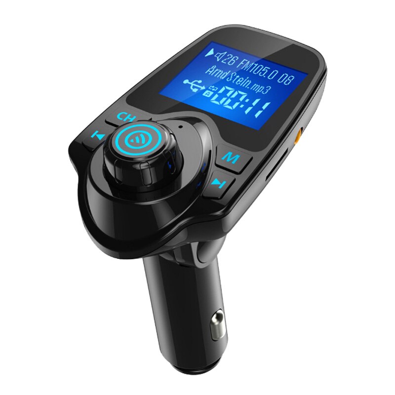 Handy-ladegerät fürs auto, freisprecheinrichtung, fm-transmitter, bluetooth,  mp3- player-autoladegerät mit zwei usb-anschlüssen für iphone und xiaomi