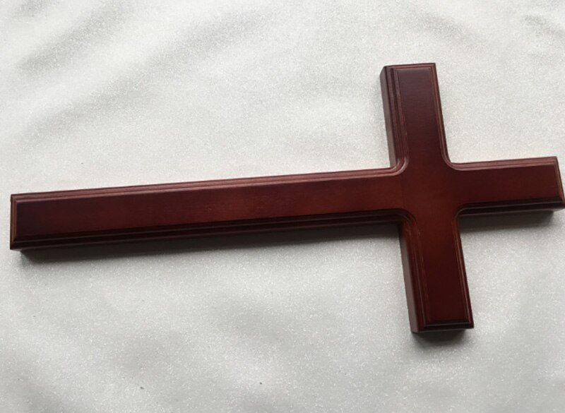 Croix catholique chrétienne 40 cm croix en bois massif décoration de la maison Crucifix croix latine christianisme jésus prier