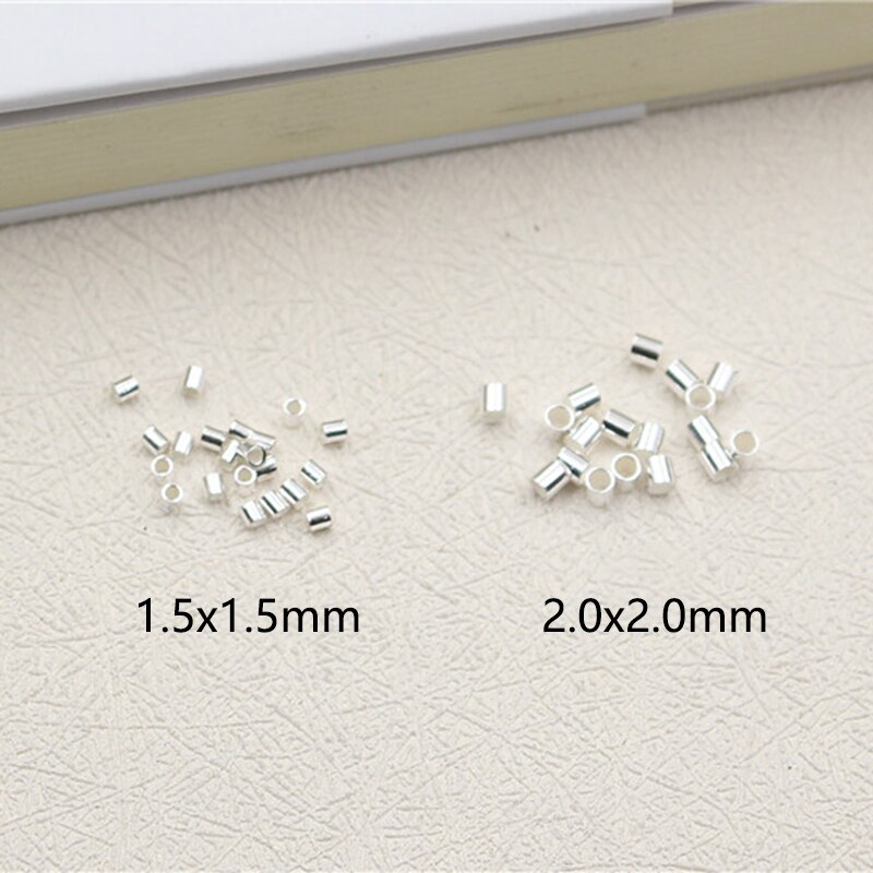 20 piezas cuentas de extremo engarzado de Plata de Ley 925 para hacer joyería de pulsera DIY