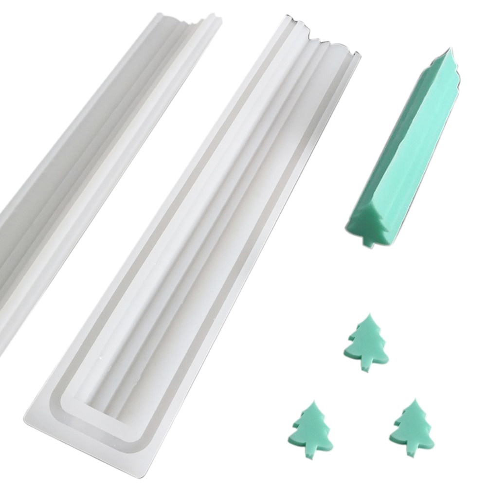Diy handzeep mal siliconen buis kolom mal dolfijn ronde hartvormige siliconen zeep mal buis handgemaakte taart bakgereedschap: Kerstboom