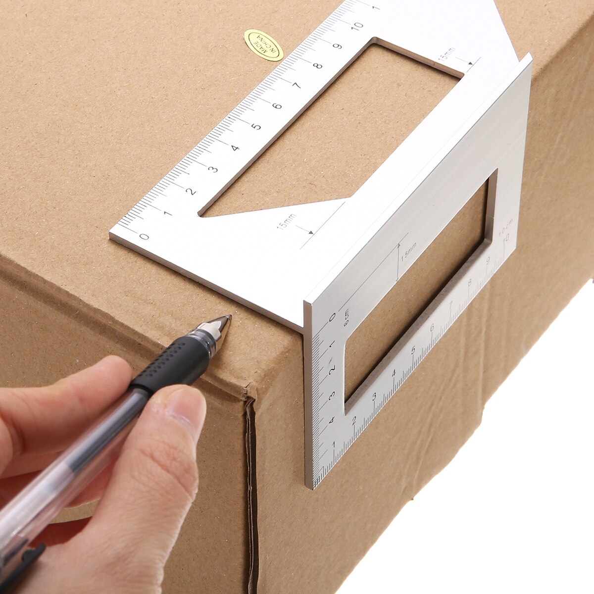 Aluminum Alloy Angle Measuring Combination Square Ruler 45 90 Degree Angle Ruler Marking Gauge Protractor For Woodworking