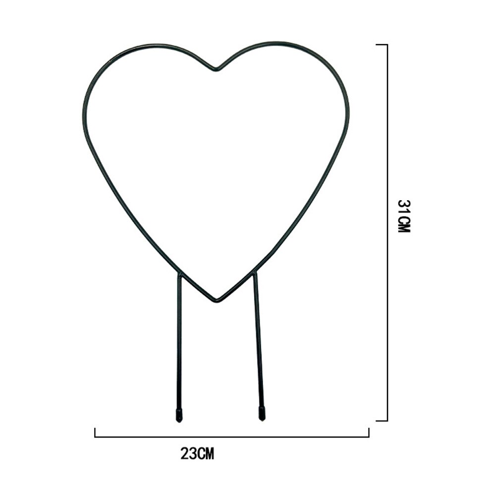 1 Support de plantes en treillis, Support de vigne rond en forme de cœur, Support de fleurs de jardin pour plantes grimpantes