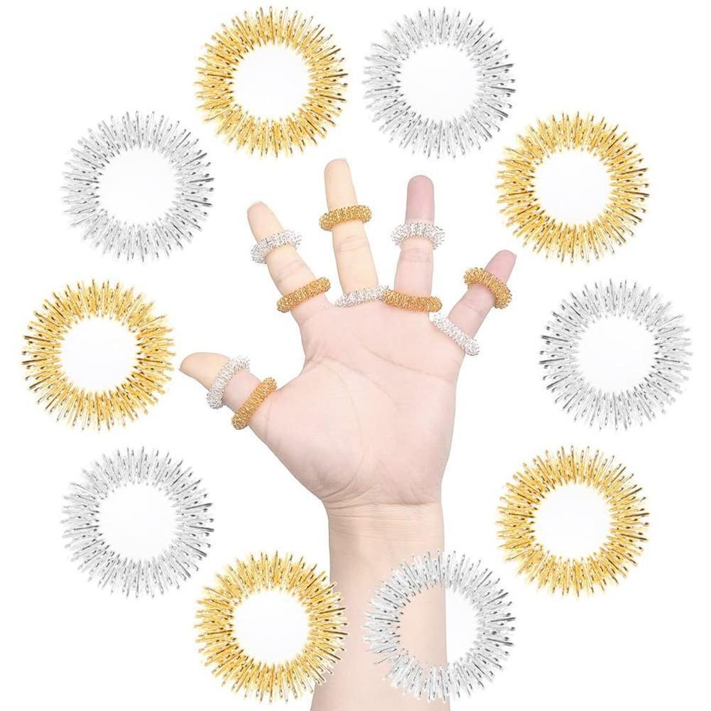 Mini Spring Finger Massager Tool Ring Pain Relief Stress Decompression Weight Lose Nolvelty For Adults Finger Toys Hand Rel F4X4