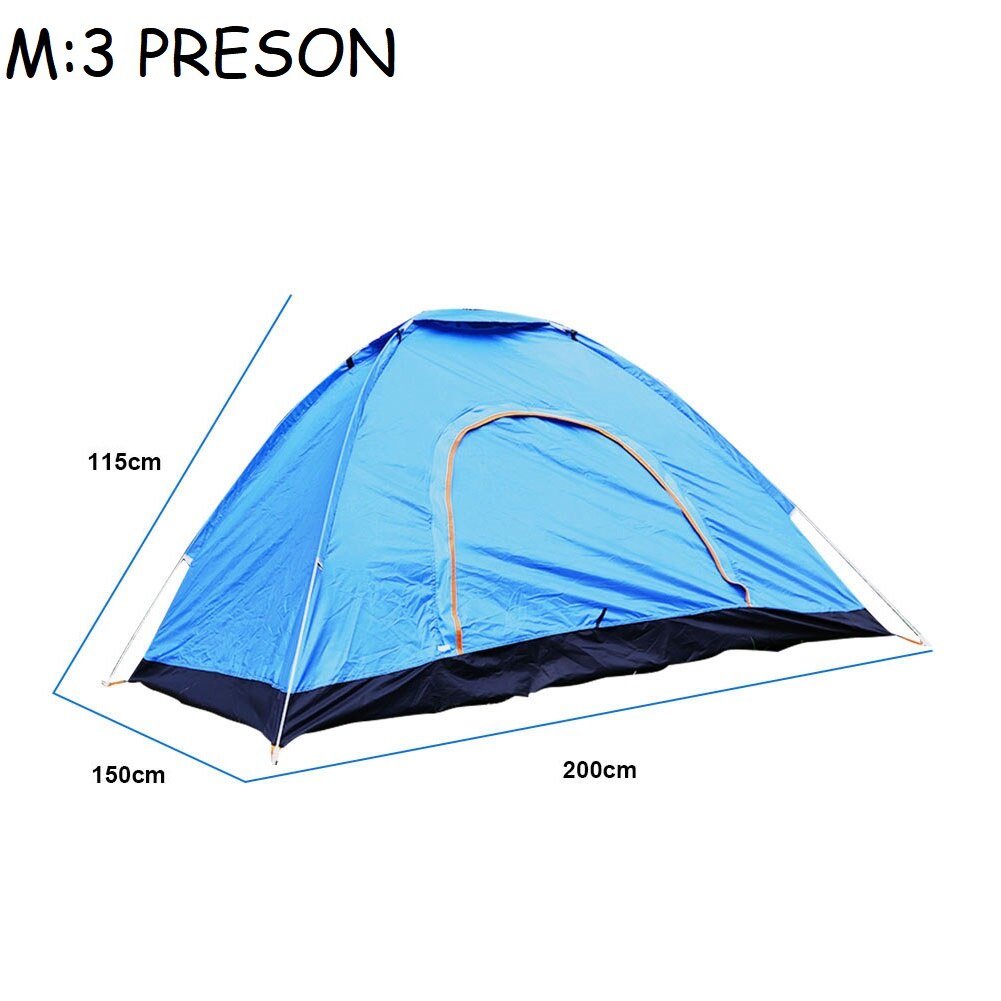 2-4 Persoon Pop Up Automatische Tent Instant Camping Tent Backpacken Familie Dome Tenten Voor Camping Wandelen Reizen: M 3 PRESON