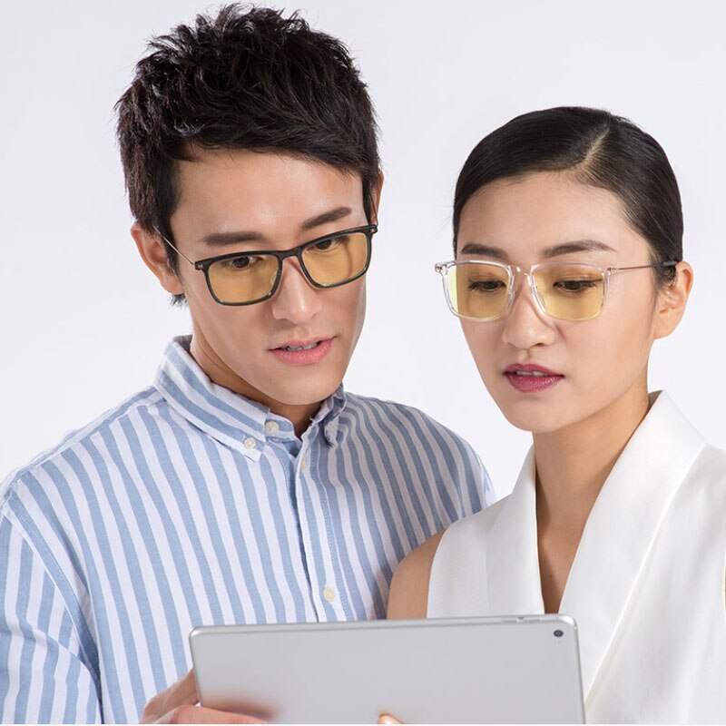 Original xiaomi mijia anti-blå strålglasögon pro män kvinnor ultralätta anti-uv glasögon för lek dator telefon ögonskydd