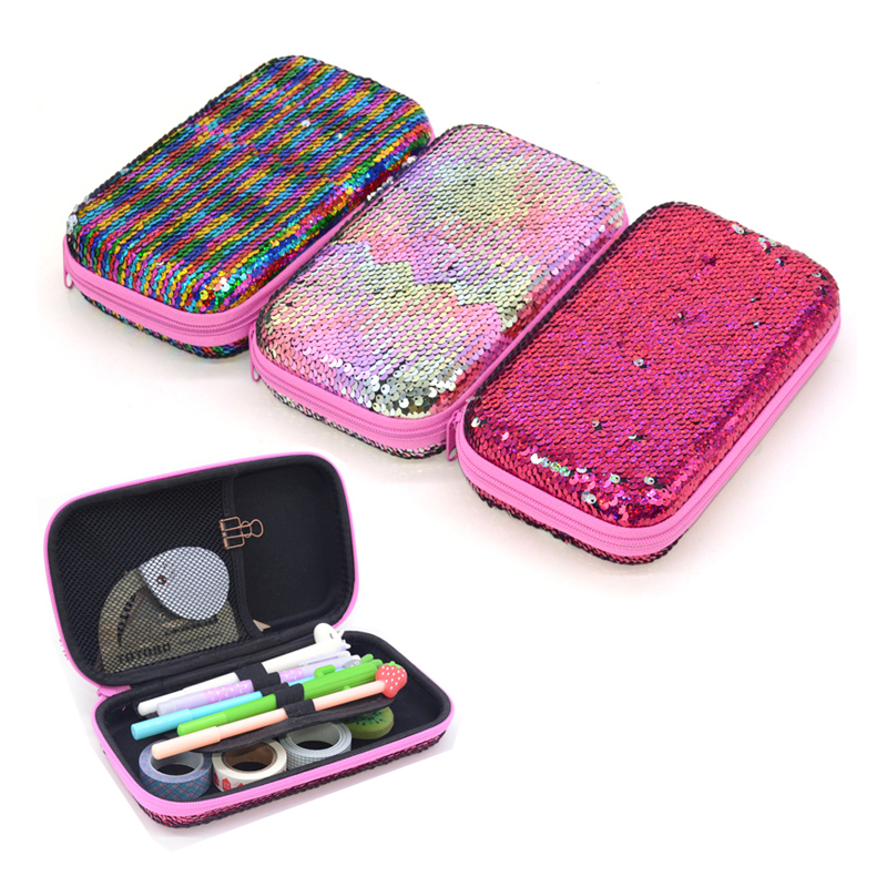 Sequin Pencil Case Estuche Escolar Estojo Escola Trousse Scolaire Stylo Kalemlik Kalem Kutusu Pencilcase Box School Kawaii
