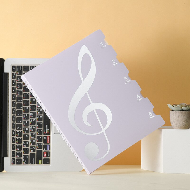 Dossier de rangement de partition de Piano de 40 Pages, sac de feuille A4 pour la pratique de la musique, support de rangement de partition, organisateur d&#39;accessoires d&#39;instruments: Violet