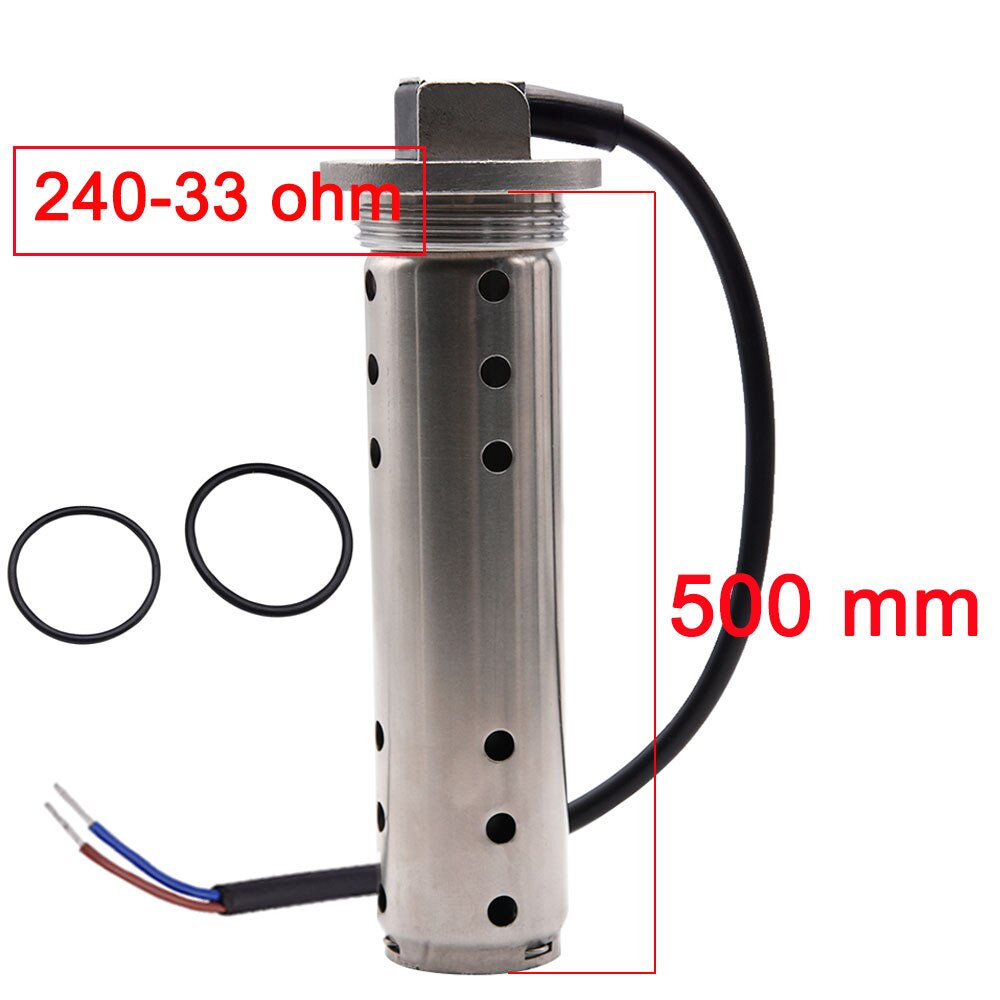 150-500mm Sewage Level Gauge Sensor Marine Auto Holding Tank Level Gauge Meter 0-190ohm 240-33 ohm Water Tank Level Indicator: 500mm-240 ohm