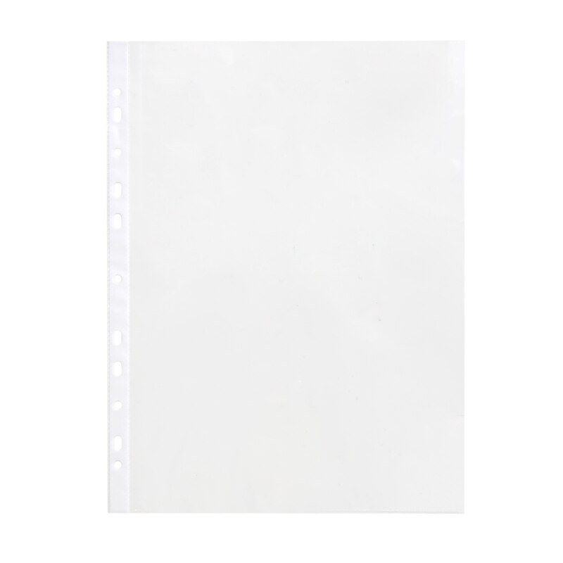 20pcs 11holes Plastic Punched File Folders for A4 Documents Sleeves Untral Thin Leaf Documents Sheet Protectors Filing Products