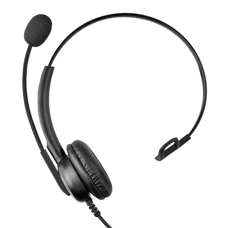B15 Wired Earphone,Noise Reduction with voice control,Call center traffic headphone,PC/Phone/Microphone headset,Single ear