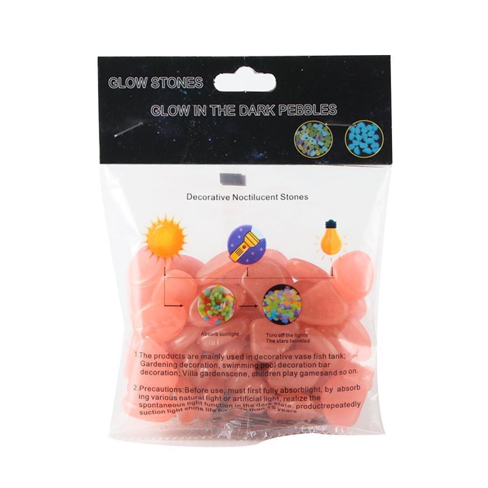 Trädgårdsinredning självlysande stenar lyser i mörkt dekorativa småstenar tankdekoration akvariumblandning fisksten utomhusstenar färg