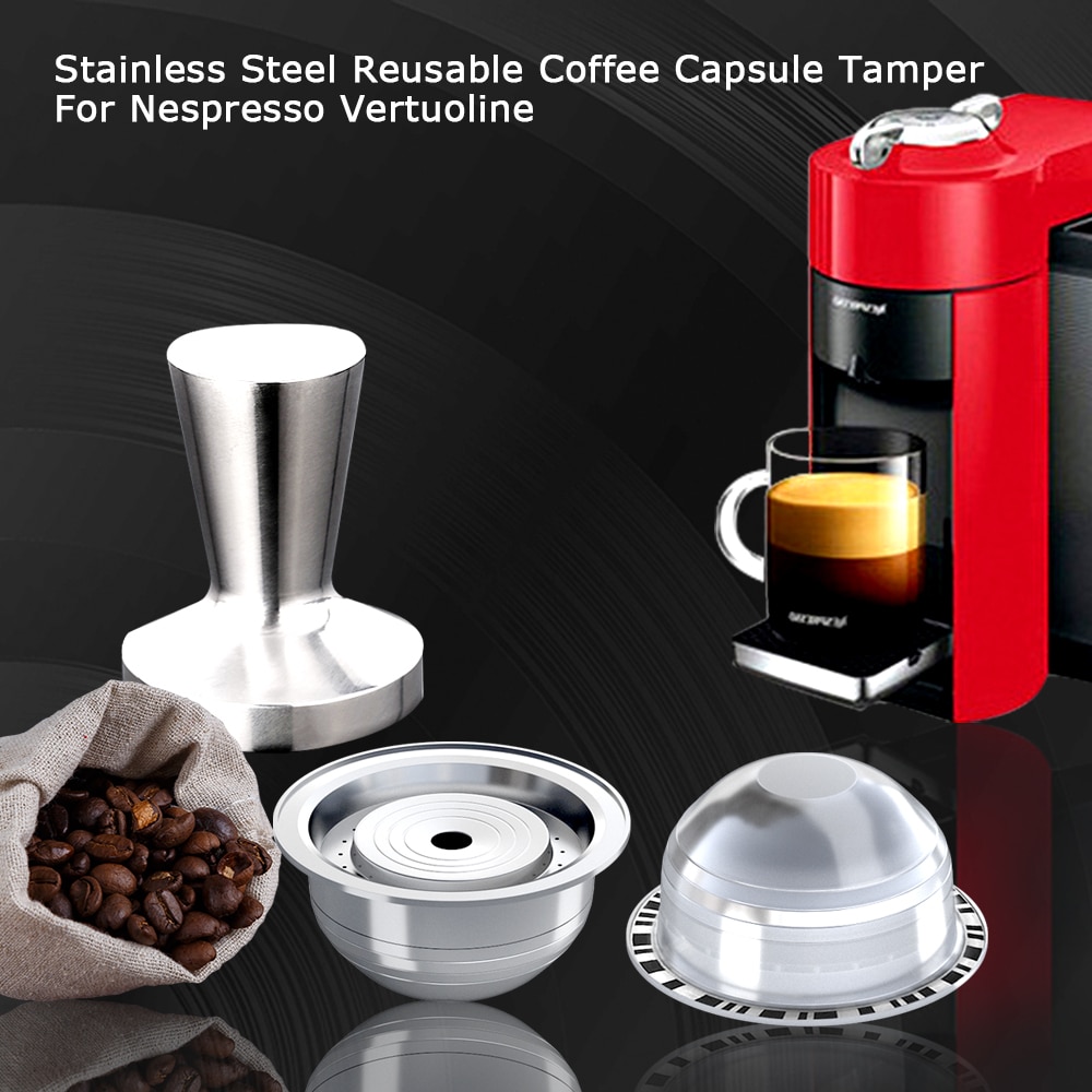 Nespresso roestvrijstalen herbruikbare kleine beker (70ml)  voor nespresso vertuo plus koffiecapsulefilter espresso vertuoline cafe pods