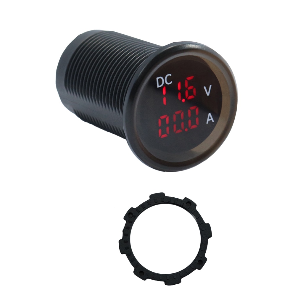 DC 4.5-30V 0-15A Dual Red LED Digital Voltmeter Ammeter Mutifunctional Gauge