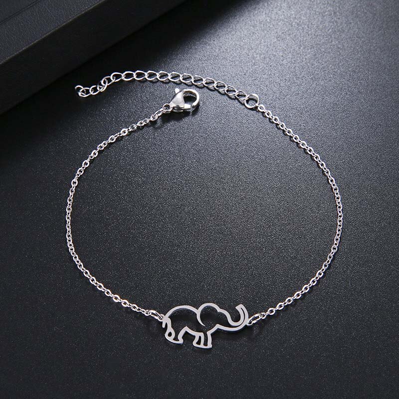 Dotifi Roestvrij Stalen Armband Voor Vrouwen Goud En Zilver Kleur Origami Olifant Pulseira Feminina Minnaar Engagement Sieraden: Silver