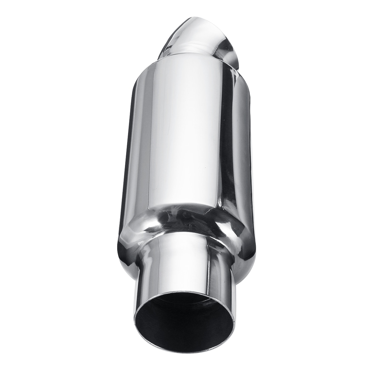 2" Car 51mm Exhaust Muffler Exhaust Tip Resonator Stainless Steel Burnt Rear Pipe Tail Tube Silencer