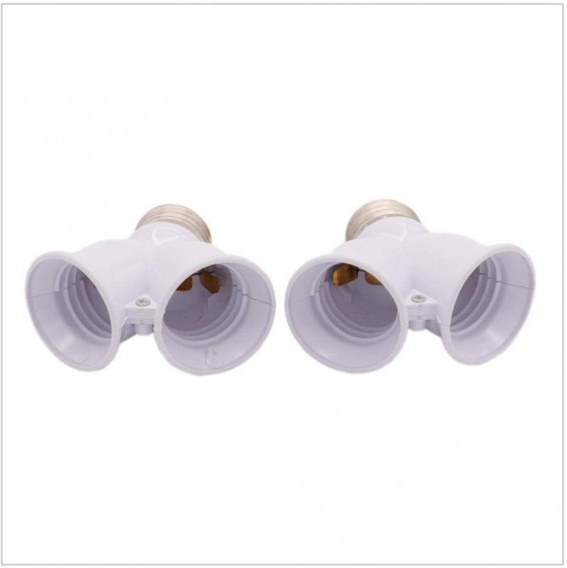 Schroef E27 LED Base Light Lamp Socket E27 naar 2-E27 Splitter Adapter lamphouder E27 Socket Lamphouder