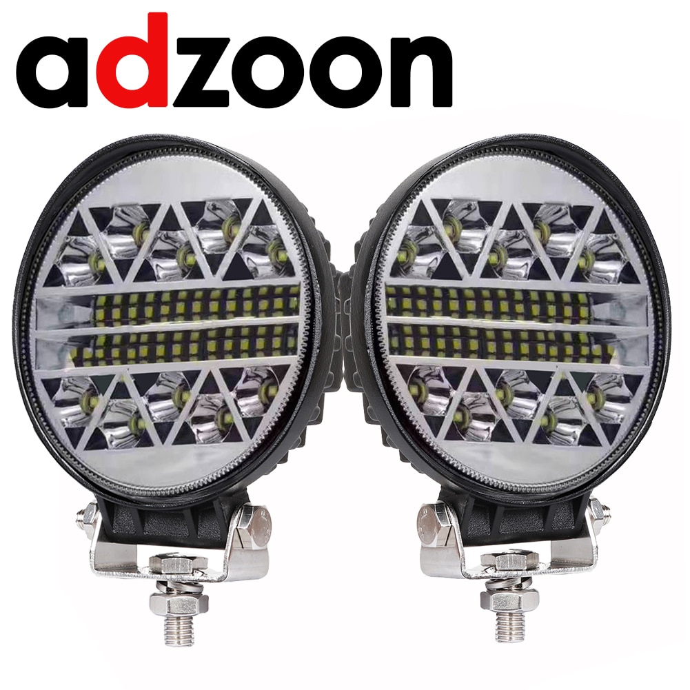 Adzoon 126W 4Inch Led Auto Werklamp 10 30V 4WD 12V Voor Off Road Truck Bus boot Mistlamp Auto Licht Montage