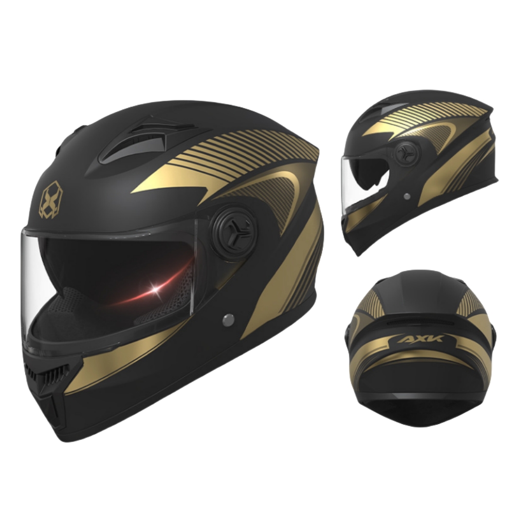 Electric Motorcycle Riding Helmet All Seasons Universal Motorcycle Full Helmet Winter Warm Head Protection Helmet: Champagne