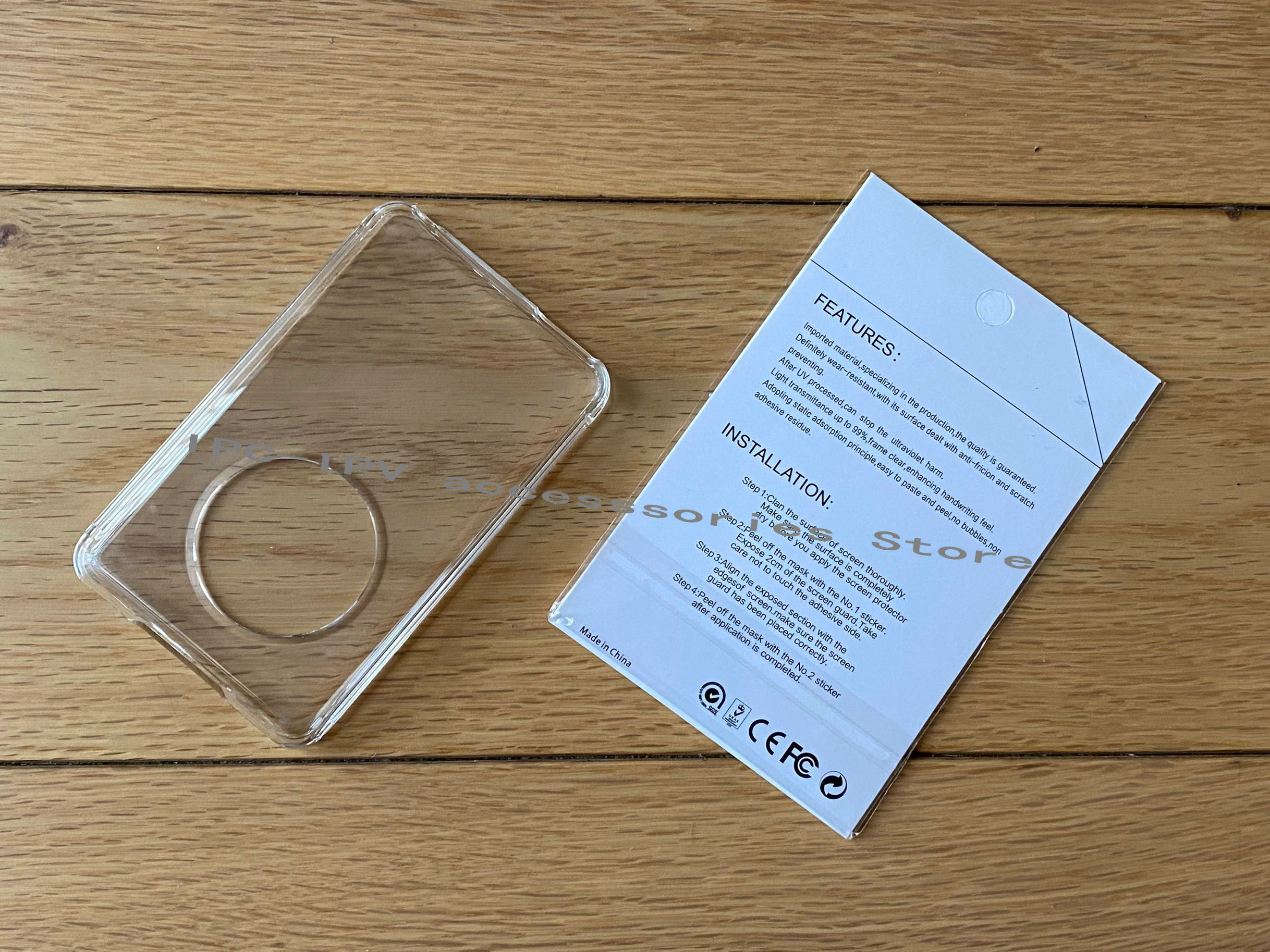 Crystal shell pc ipod classic hårt fodral för 6th 80gb 6.5th 120gb 7th 160gb och genomskinligt skärmskydd, skyddsfilm: Silver-