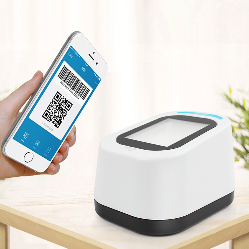 Wired Barcode Scanner Usb Veelzijdige Scannen Handsfree Scan Qr Code 1D &amp; 2D Code Reader Voor Supermarkten Bedrade barcode Scanner