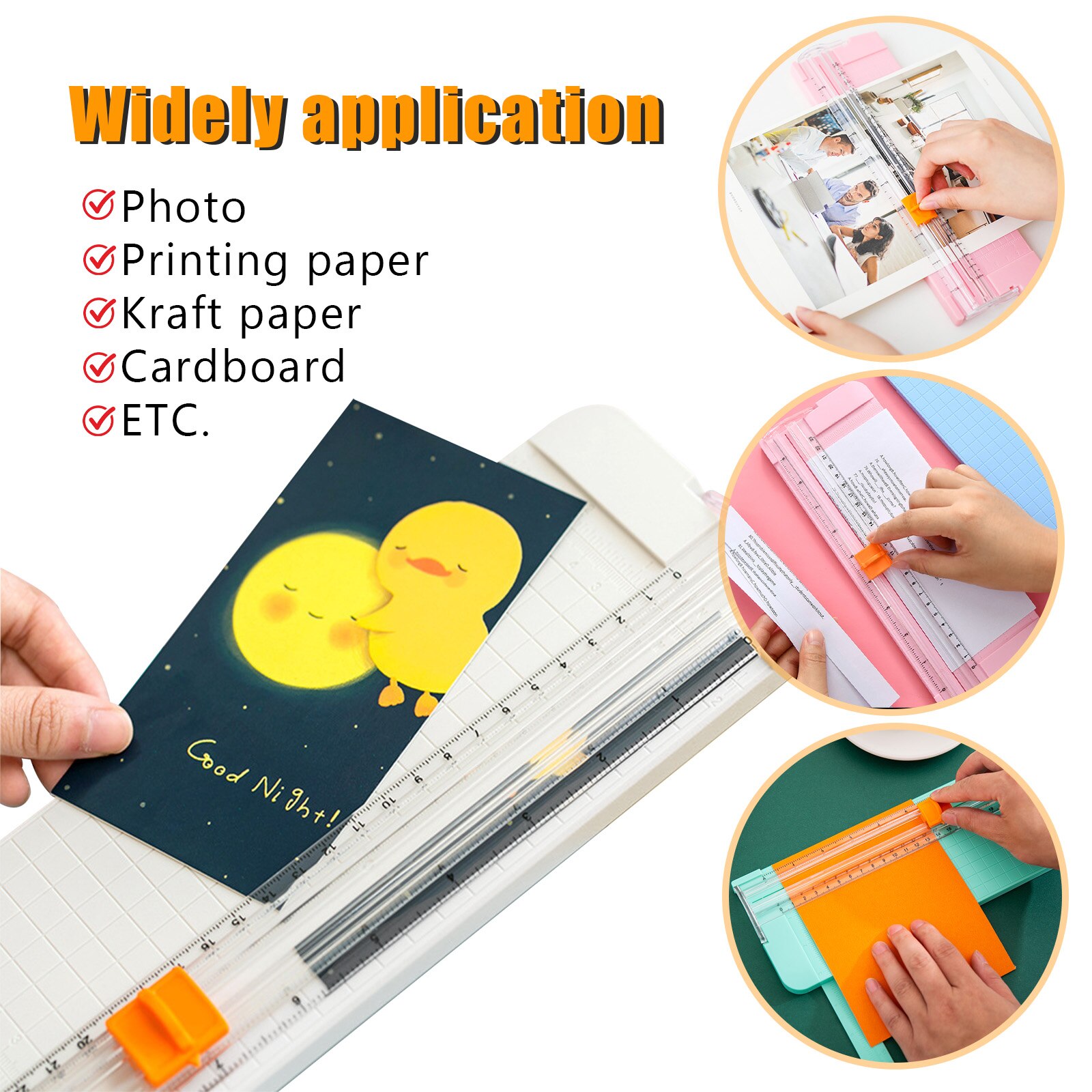 A4/A5 Precision Paper Photo Trimmers Cutters Guillotine with Pull-out Ruler for Photo Labels Paper Cutting Tool Durable