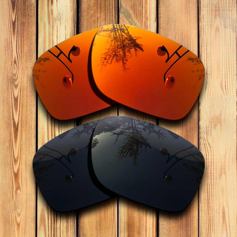 100% precisamente cortar lentes polarizadas de substituição para holbrook xl óculos de sol cor preta sólida-escolhas: Black -Red Mirrored