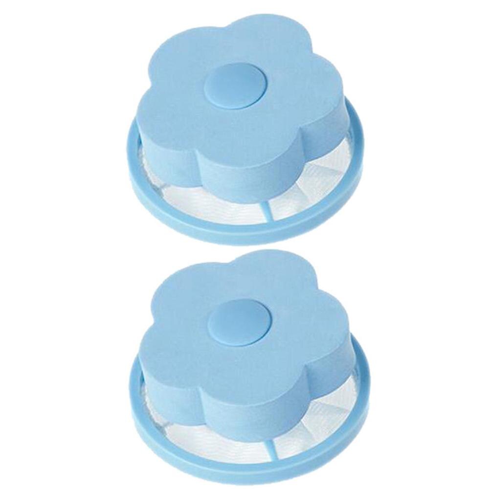 Vaskemaskine fnug filterpose flydende kæledyrsskindfanger filtrering hårfjerningsanordning uld rengøringsmateriel tøjnet: B 2pc blå