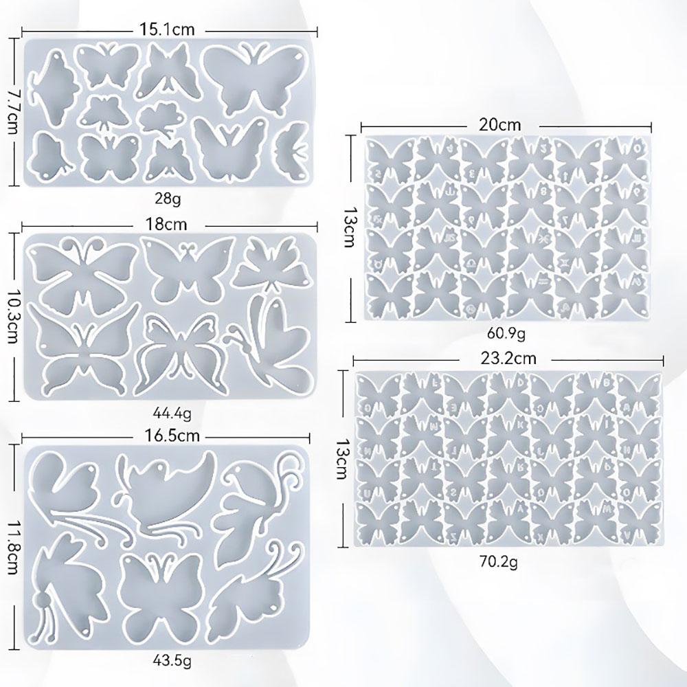 Voor Plezier Epoxyhars Siliconen Mal Forsleutelhanger Hanger Vlinder Ketting En Oorbellen Diy Ambachten Sieraden Ornamenten Maken Ambachten