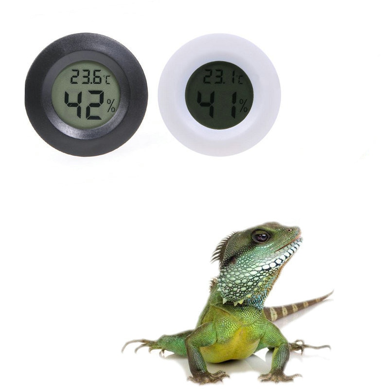 Pet Reptile Snake Rearing Box Digital Meter Thermometer Humidity Hygrometer ABS