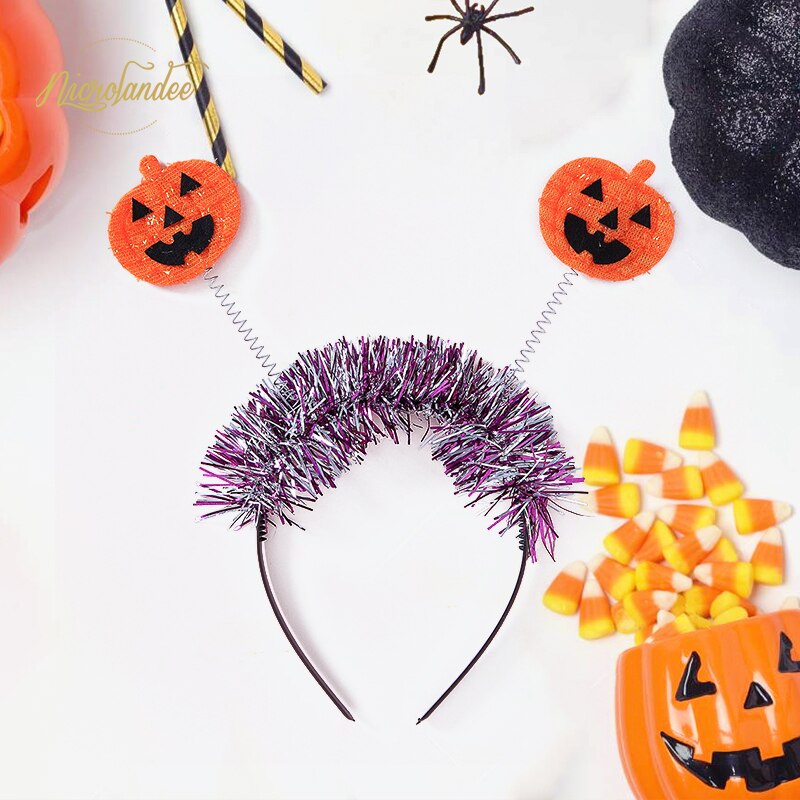 Nicrolandee kul halloween filt pannband många teman maskerad festival hår tillbehör för halloween cosplay fest