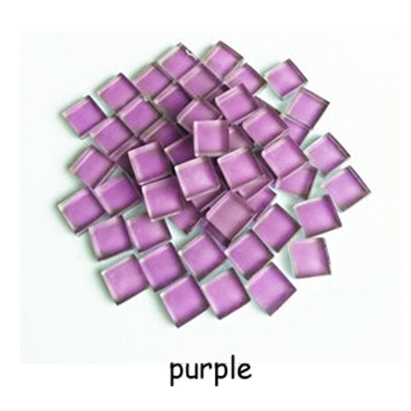 Micro Glas Tiny Mini Mozaïek Tegel DIY Hobby Kinderen Handgemaakte Crystal Gratis Stone Craft Materiaal Creativiteit: Paars