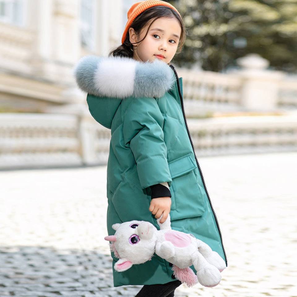 Cold Russian Winter Girl Coats Children Jackets Girls Windproof Hooded Coat Jacket For Girl Teenager Parkas Clothes Outwear: 001 / 4T