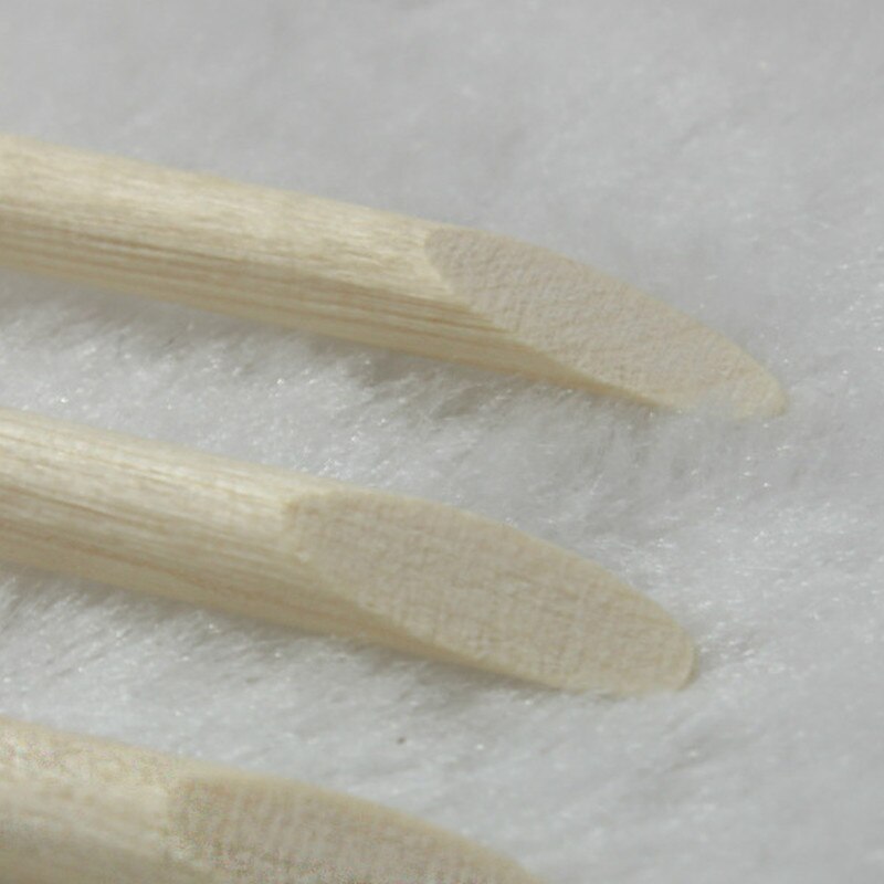 100 stuks houten nagelriemduwer, nagelriemverwijderaar, oranje houten stokjes voor het verwijderen van nagelriemen, manicureset, nagelriemgereedschap  t0716