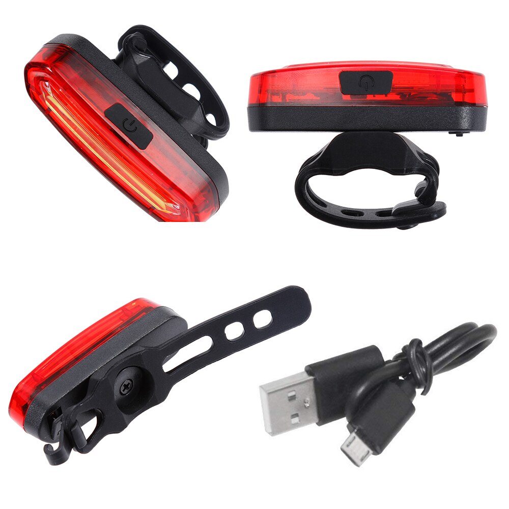 Fiets Lamp Oplaadbare Led Usb Cob Mountainbike Achterlicht Achterlicht Mtb Veiligheid Waarschuwing Fiets Achterlicht