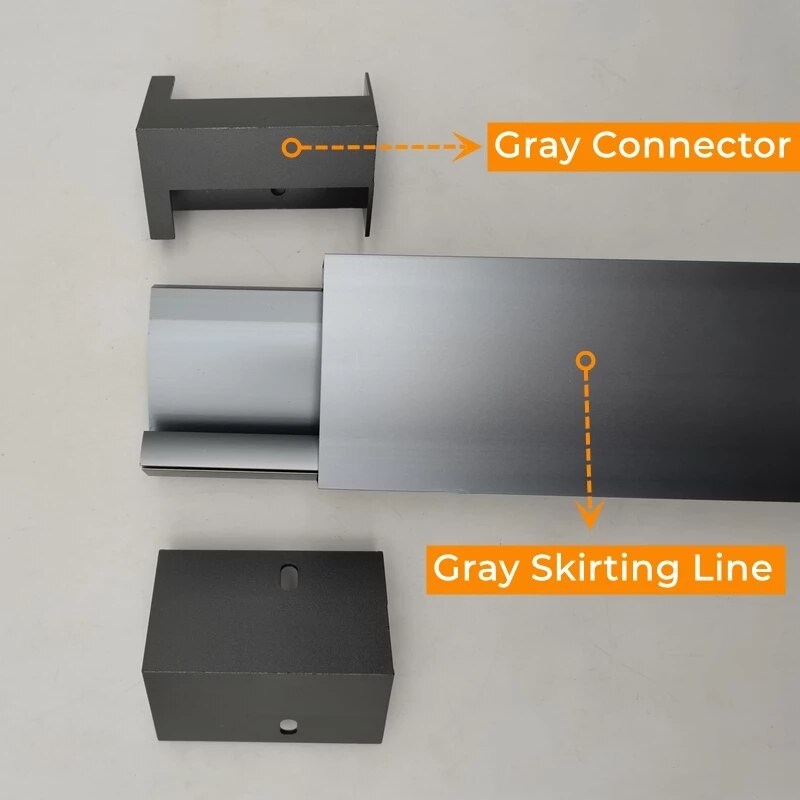 60mm/80mm LED Skirting Line Strip Light Aluminum Profile Accessories Baseboard Plastic Internal Angle External Corner Connector