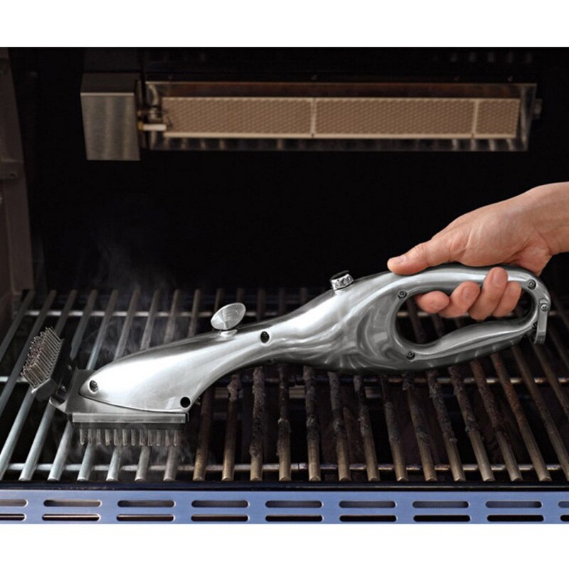 Roestvrijstalen barbecue reinigingsborstel, buitengrillreiniger met stoomkracht, bbq-accessoires, grillen, bbq-gereedschap, kookgereedschap