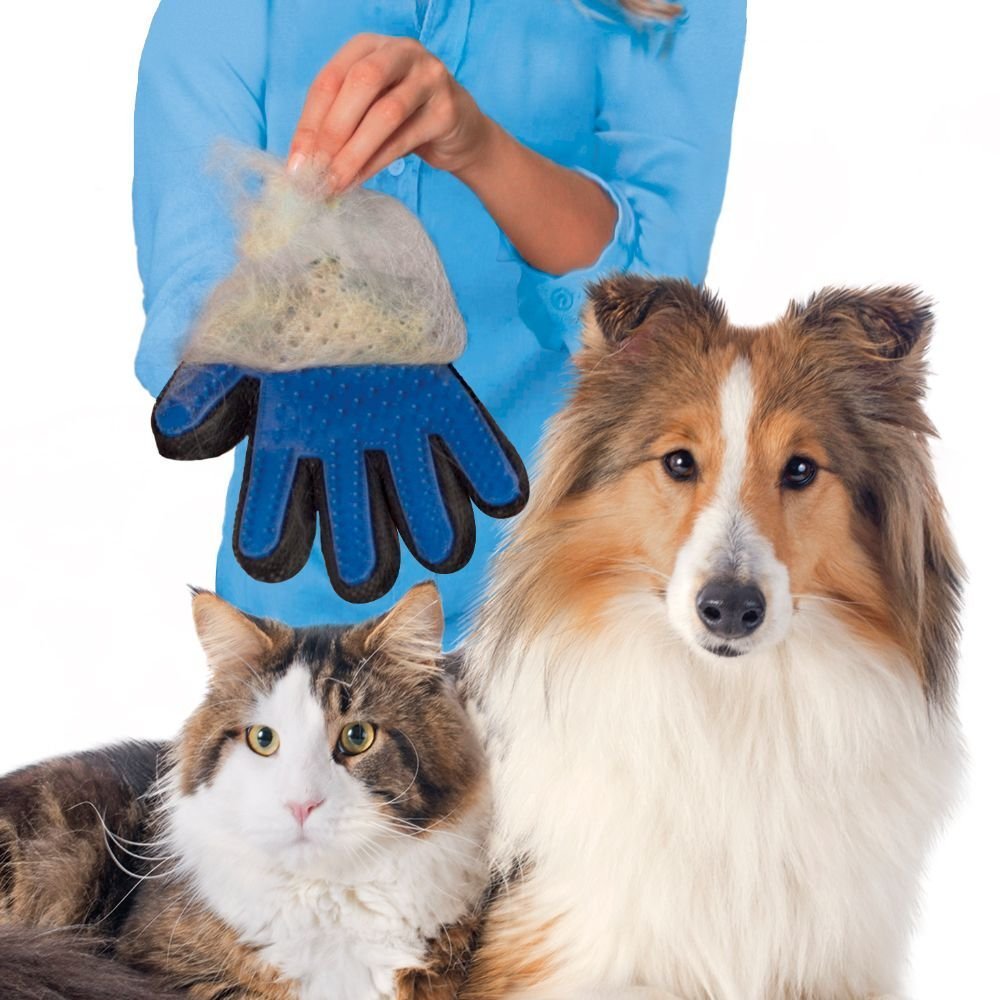 Hund Pflege Handschuh Katze Wolle Handschuhe Haustier Haar Entfernung Deshedding Pinsel Kamm Haustier Hunde Katzen Sauber Massage Haar Entferner Präparierte pinsel