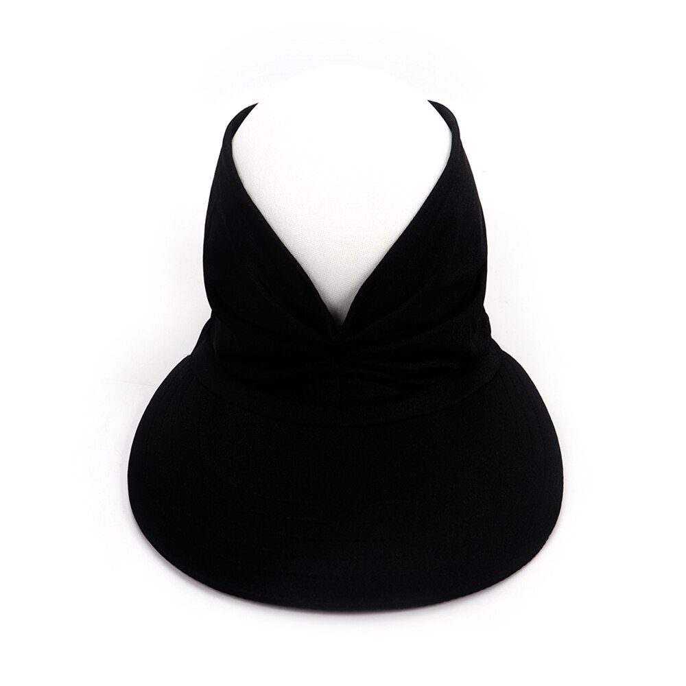Oversized Rand Zonnehoed Hollow Cap Verstelbare Anti-Ultraviolet Vrouwen Zomer Mode Sport Cap Enkele Kleur: 1