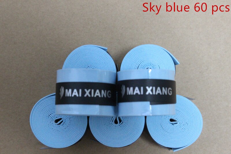 dry frosting sweat band grip ( 60 pcs in one set ) badminton racket sweat band . tennis racket overgrips: Sky Blue